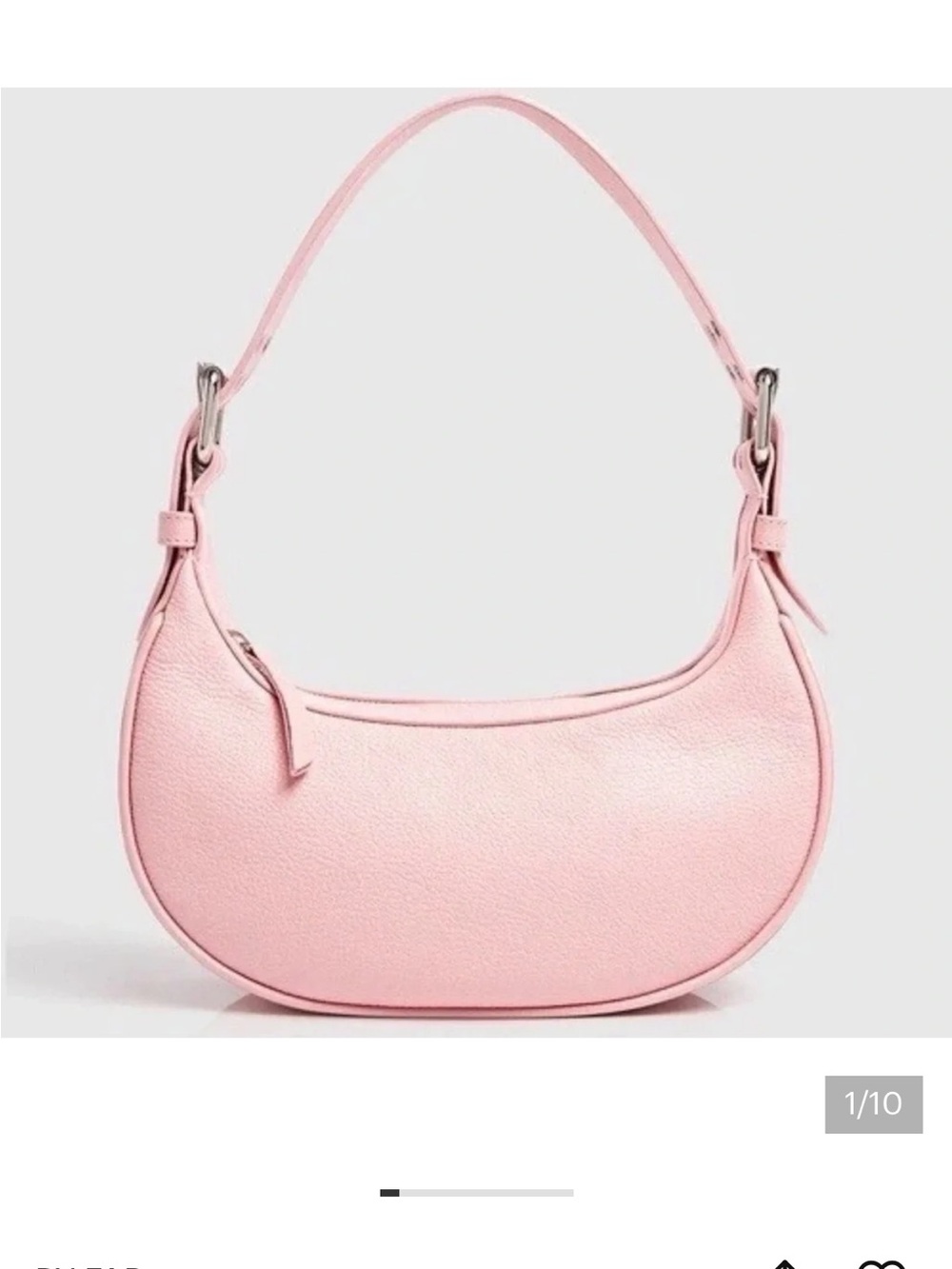 By Far Soho Leather Shoulder Bag in Pink